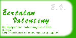 bertalan valentiny business card